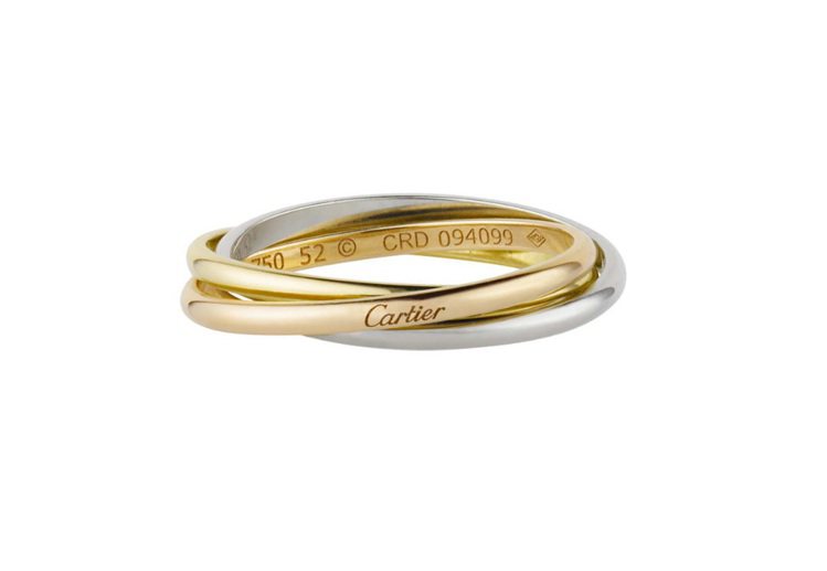 卡地亞Trinity系列戒指-細版，參考價約25,700元。圖／卡地亞提供
