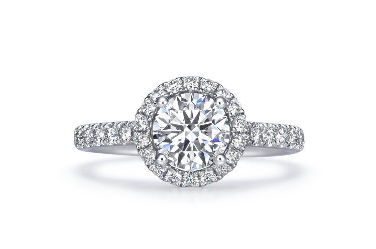 Infini Love Diamond婚嫁系列900鉑金鑽戒，50分約18萬6,700元。圖╱點睛品提供
