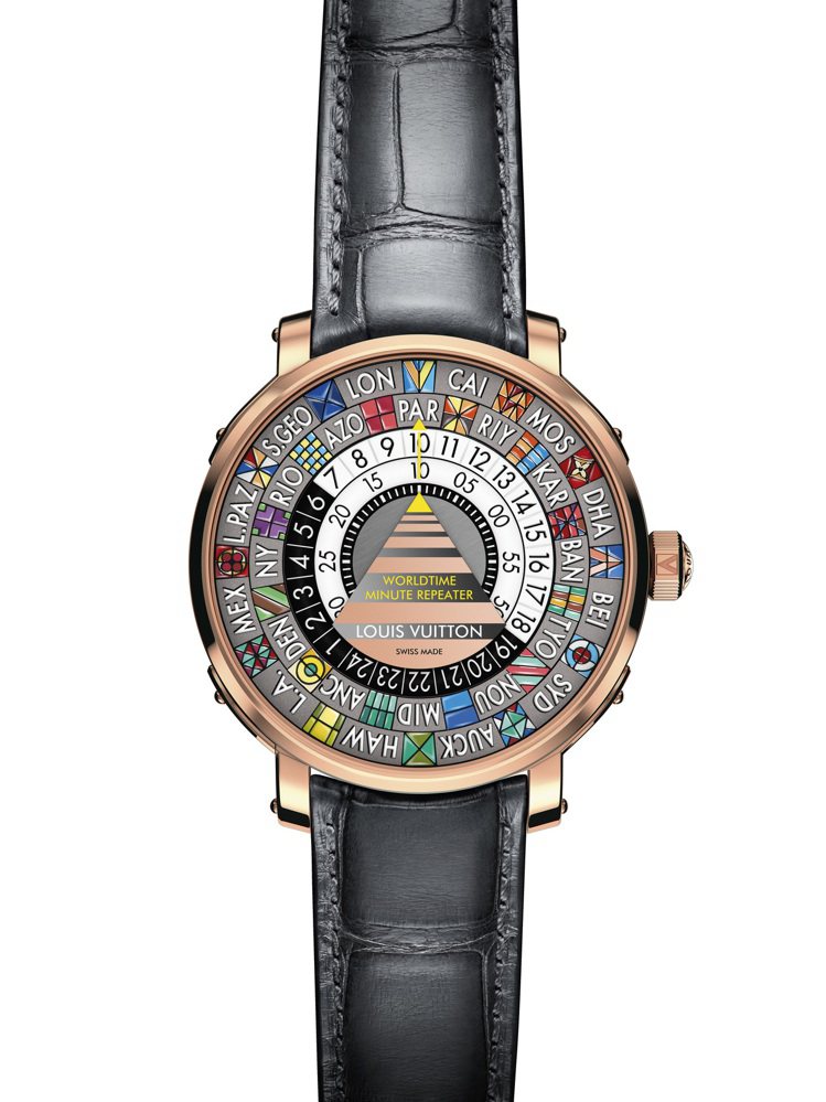 詢問度最高的Escale Worldtime Minute Repeater腕表，價格862萬元。圖片／Louis Vuitton提供