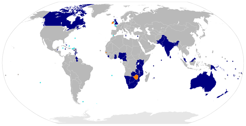 大英國協成員分布地圖：全球53個國家與屬地，總人口數更逼近22億——約莫是世界人...