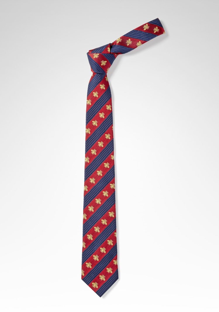 GUCCI蜜蜂刺繡領帶、7,400元。圖／GUCCI提供