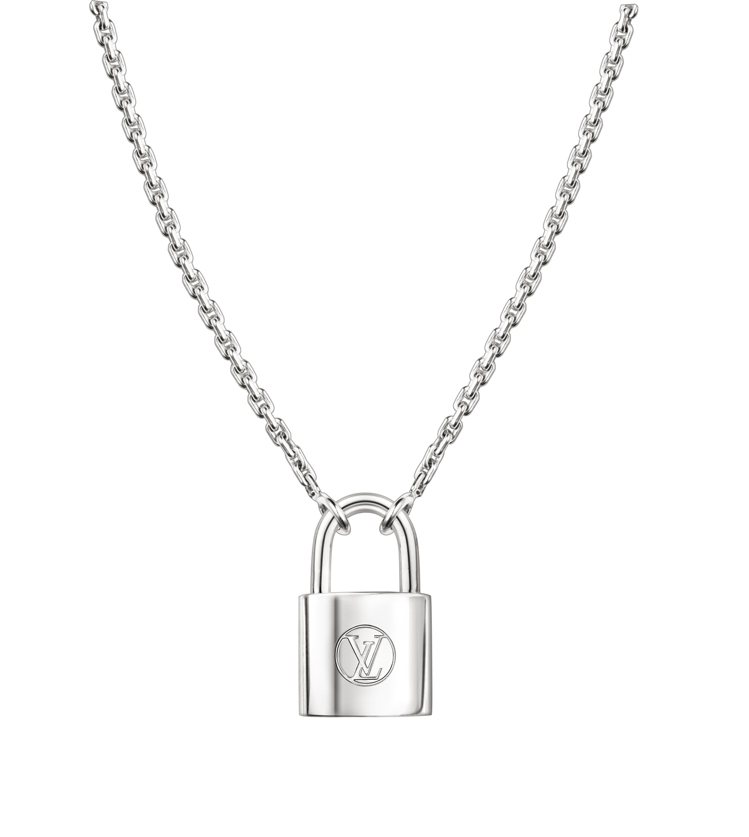 Silver Lockit慈善系列鍊墜，結合LV旅行箱拴鎖概念設計，18,000元。圖／LV提供
