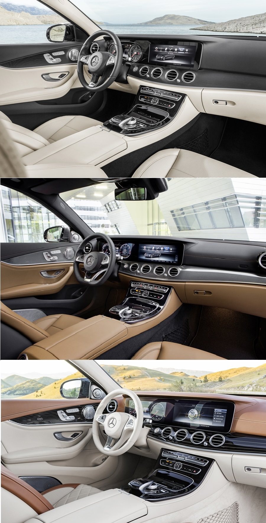 E系列內裝有三種不同風格的配色用料。 圖／Mercedes Benz提供