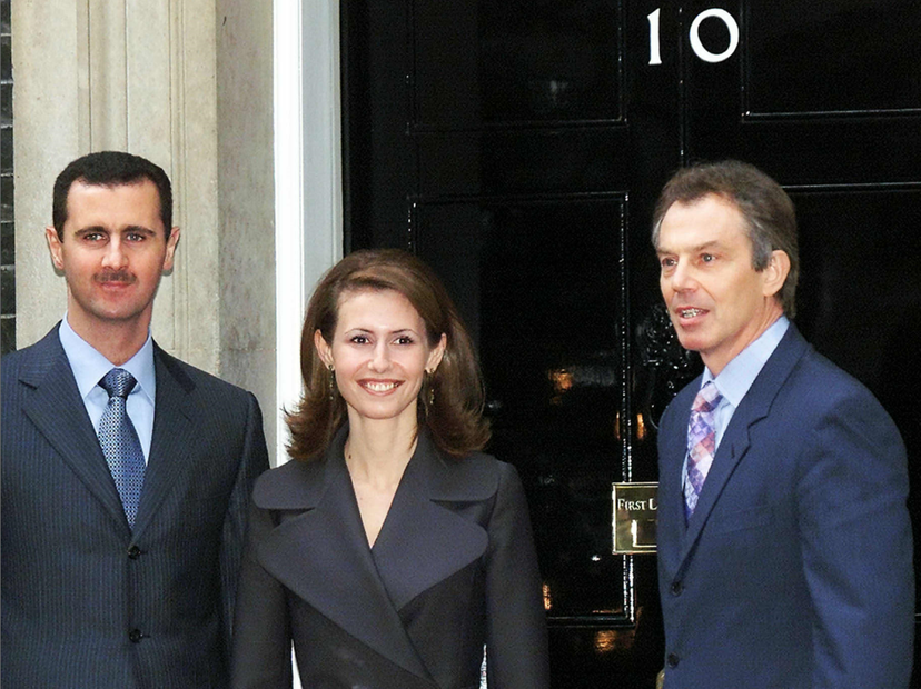 2002年，阿薩德夫婦故地重遊訪問英國，並與時任英國首相布萊爾（Tony Bla...