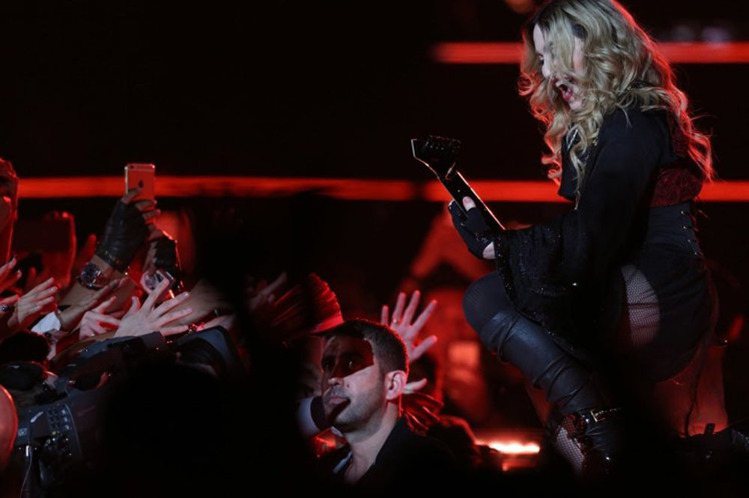瑪丹娜台灣首場演唱會，在台北小巨蛋登場。 記者陳瑞源／攝影