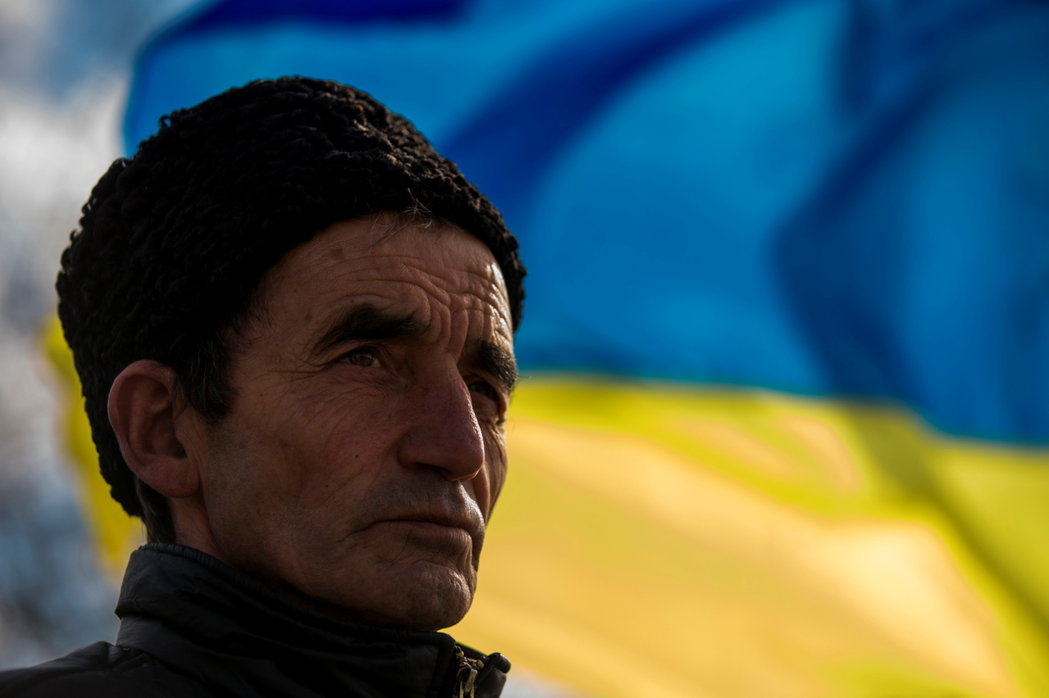 時過境遷，曾歡唱群眾橙色民主的烏克蘭，如今走向的又是一局國際博奕。圖為2014年...