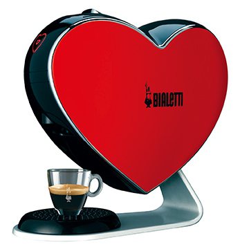 Bialetti心型膠囊咖啡機。圖／PChome24h購物提供
