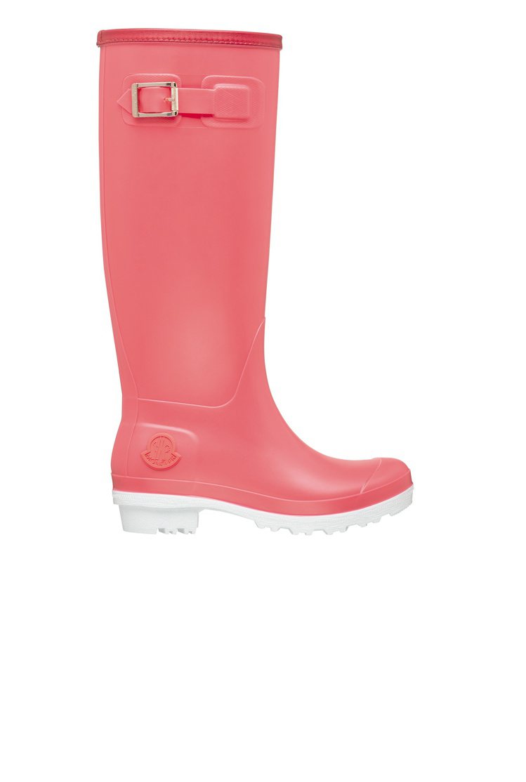 HERMINE嫩粉紅長筒雨靴，售價9,700元。圖／MONCLER提供