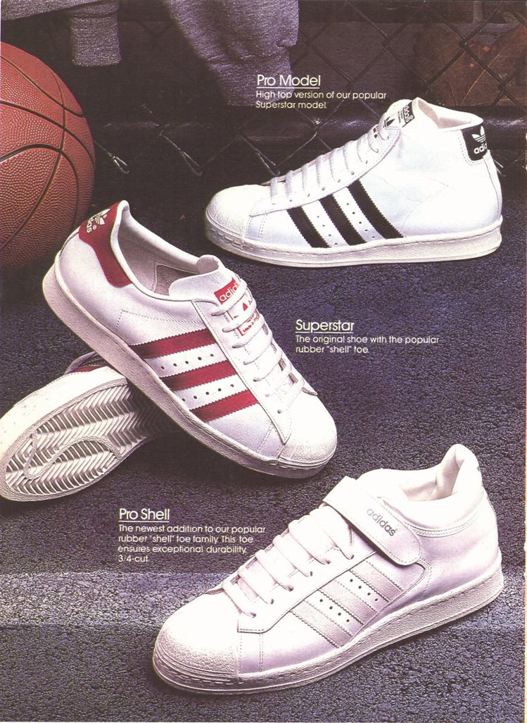 adidas早期Superstar鞋廣告，如今看來依然時尚。圖／adidass提供
