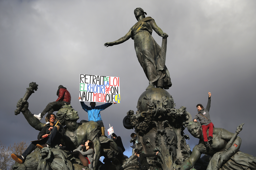 5月份是個革命的月份，會讓法國人想到歷史上法國重要的革命和運動。 圖／歐新社