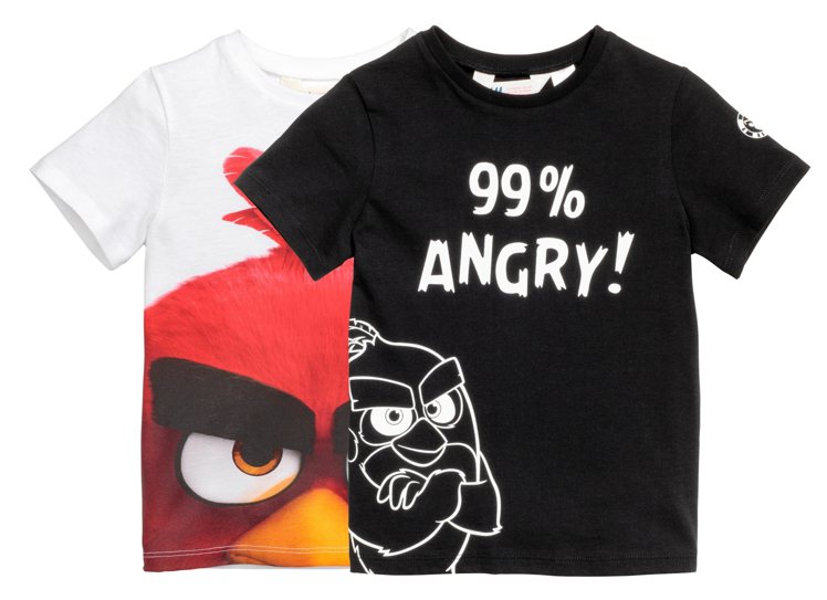 憤怒鳥服飾系列將於6月6日在指定H&M門市販售。圖／H&M提供