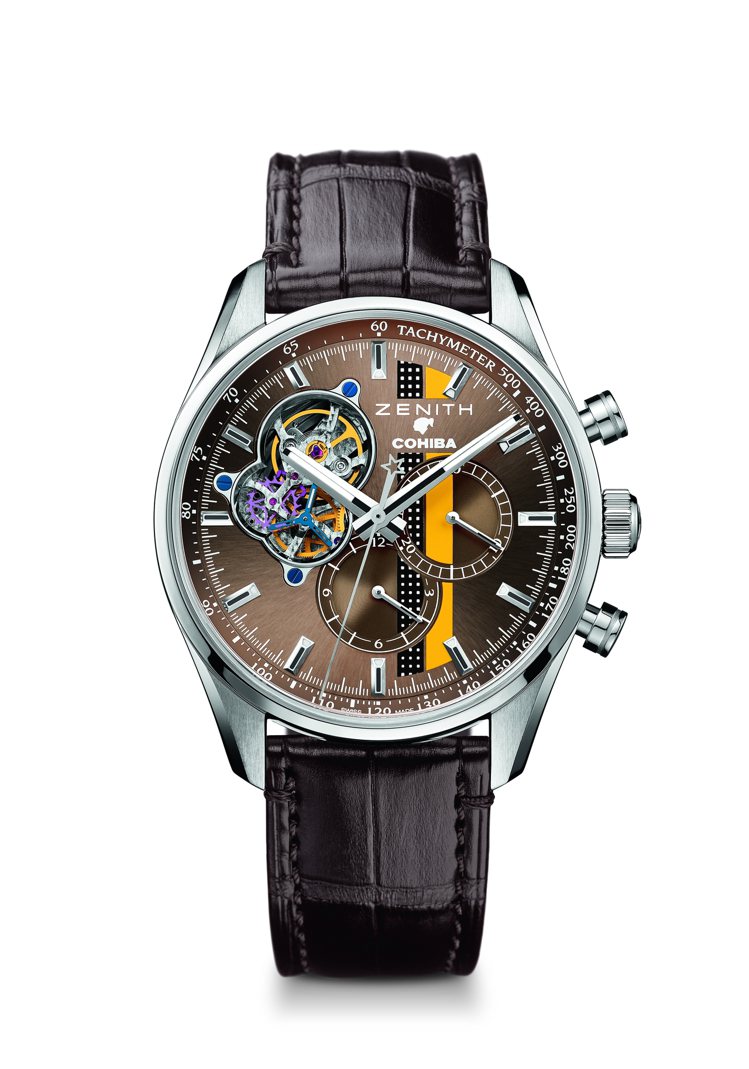 Zenith El Primero 自動計時機芯Cohiba 限量紀念腕表，31萬2,000元。圖／Zenith提供