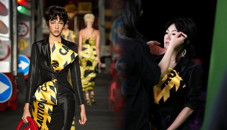 小S身上的洋裝來自鬼才設計師 Jeremy Scott 操刀的品牌 MOSCHINO 2016春夏系列。圖／達志影像、愛奇藝提供