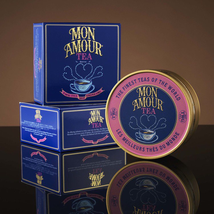 TWG Tea吾愛之茶 (Mon Amour Tea) 魚子醬錫罐包裝茗茶，建議售價1,100元。圖／TWG Tea提供
