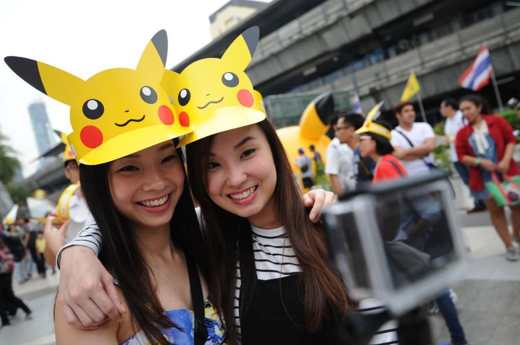 Pokémon Go已在多國引發熱潮，唯台灣尚未開放下載，用戶非常期待。 圖／新華社