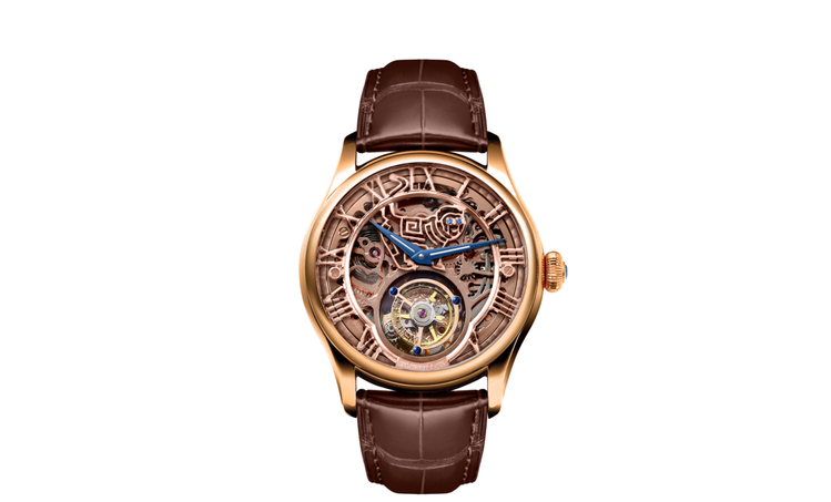 「寶島鐘錶」60周年萬希泉陀飛輪聯名款--金鋼猴，43mm精鋼鍍玫瑰金表殼，限量288只，19萬8000元。圖/「寶島鐘錶」提供