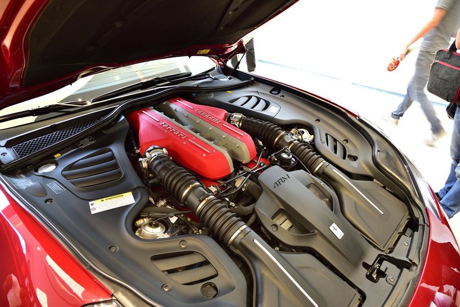 GTC4Lusso重新調教過的6.3升V12自然進氣引擎。 記者彭奕翔攝影