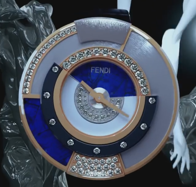 FENDI Policromia新腕表系列，以多彩礦石層層堆疊，兼具藝術與時尚感。圖／摘自Fendi IG