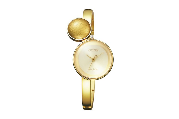 星辰表朧月系列手鐲腕表（香檳金），台灣限量10只，23,800元。圖／Citizen提供