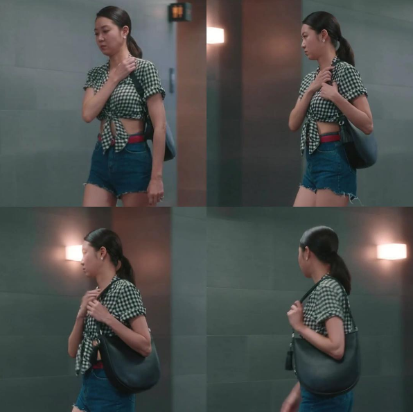 孔曉振在「嫉妒的化身」中，背著自己設計的「Hyo Bag」包款。圖／摘自vinc...