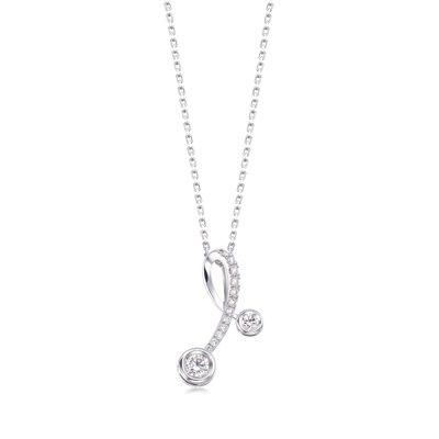 Infini Love Diamond Iconic系列18K白金鑽石吊墜，建議售價79,500元起。圖／點睛品提供