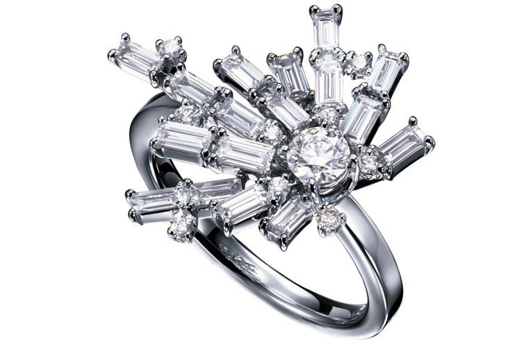 TASAKI spirea 鑽石白K金戒指，42萬2,000元。圖／TASAKI提供