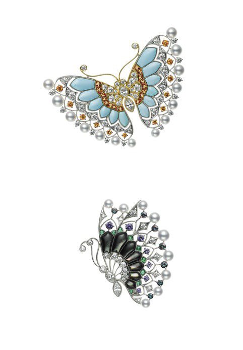 MIKIMOTO「THE ROOTS」頂級珠寶系列蝴蝶胸針。圖／MIKIMOTO...