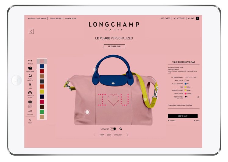 Longchamp訂製包有可愛的粉紅色包款，可愛指數破表。圖／Longchamp提供