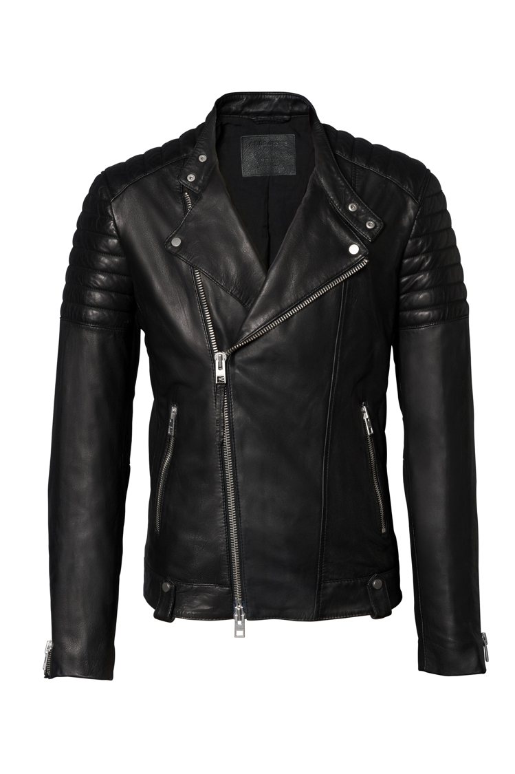 Jasper羊皮男騎士夾克，售價21,500元。圖／AllSaints提供