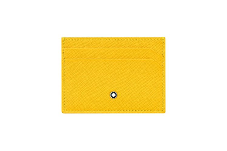 萬寶龍匠心絢麗系列黃色五卡口袋夾，4,300元。圖／萬寶龍提供