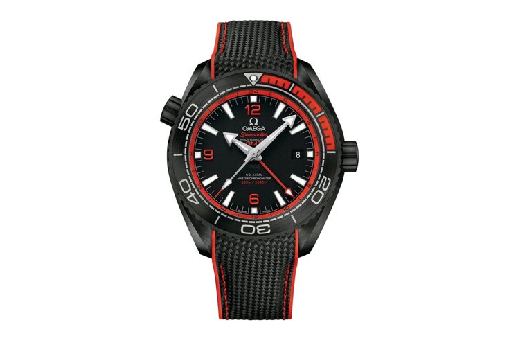 歐米茄海馬Planet Ocean 600米系列Deep Black GMT腕表，36萬7,400元。圖／OMEGA提供