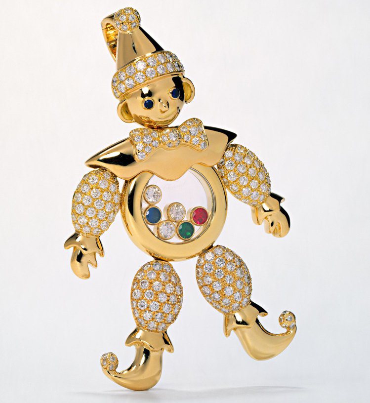 小丑造型珠寶是1985年Happy Diamonds珠寶系列的開山之作。圖／蕭邦提供