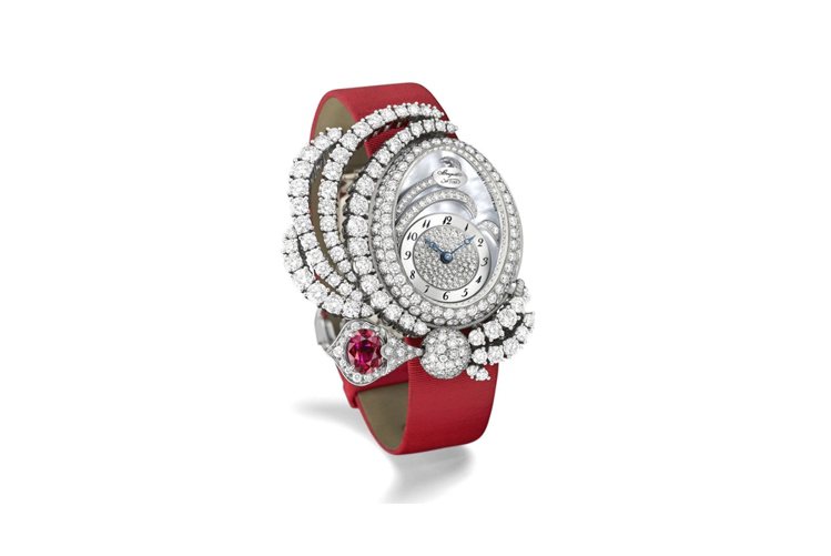 寶璣Marie-Antoinette Dentelle高級珠寶表，644萬元。圖／Breguet提供