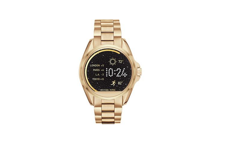 Michael Kors  BRADSHOW系列金色智慧型腕表，12,600元。圖／Michael Kors提供