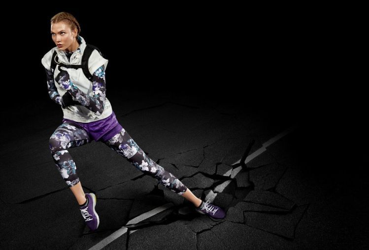 adidas by Stella McCartney本季代言人Karlie Kloss，是個運動健將。圖／adidas提供