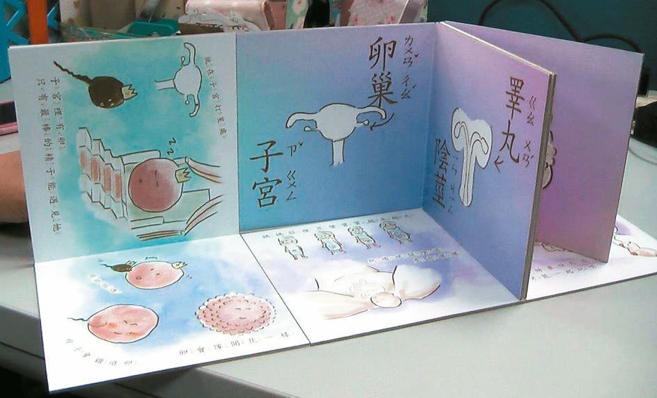 女外科醫師劉宗瑀推出純手工兒童翻翻書「寶寶從哪裡來」（圖）。