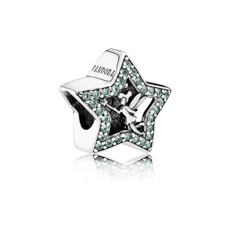 奇妙仙子星星淺綠水晶925銀串飾，3,180元。圖／PANDORA提供
