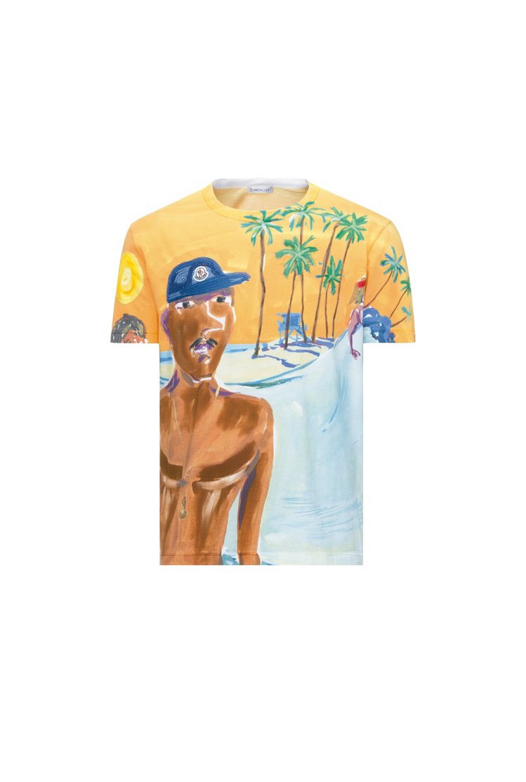 度假手繪T Shirt，售價21,300元。圖／MONCLER提供