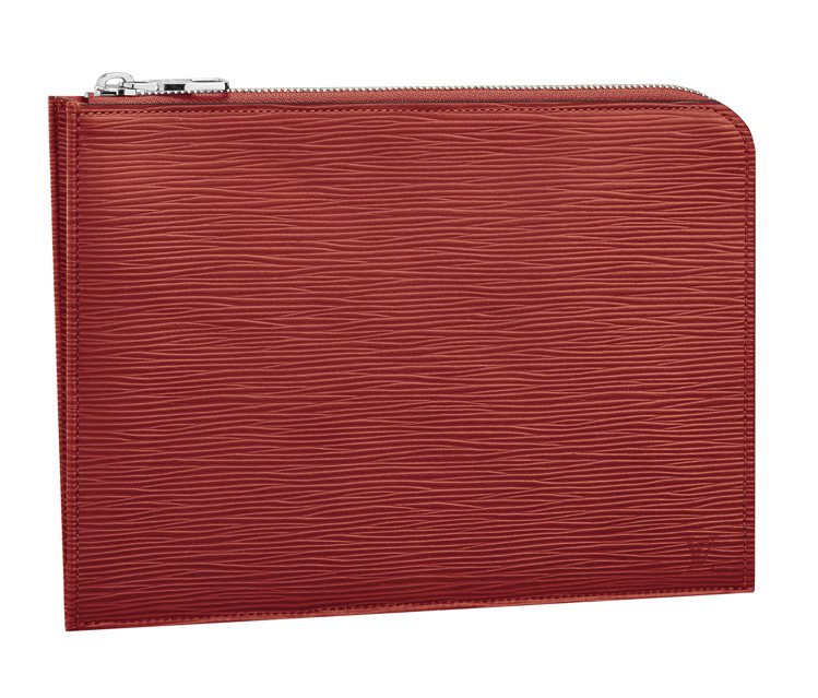 Pochette Jour Epi紅色手拿包，售價19,900元。圖／LOUIS VUITTON提供