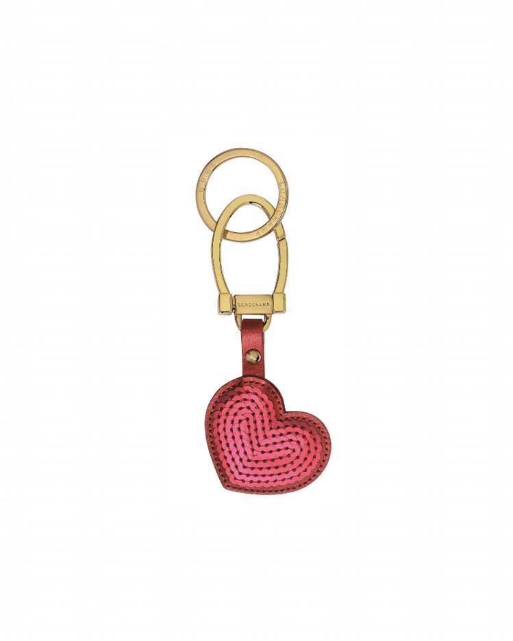 Longchamp推薦情人節愛心鑰匙圈，2,800元。圖／Longchamp提供