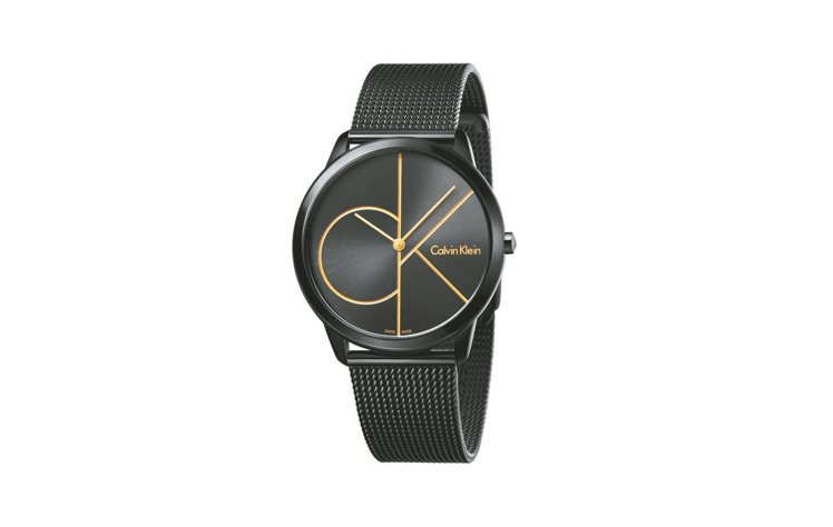 Calvin Klein Minimal PVD黑腕表，9,100元。 圖／業者提供