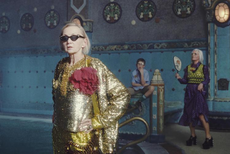 Gucci 與 Petra Collins 合作太陽眼鏡形象短片。圖／Gucci提供