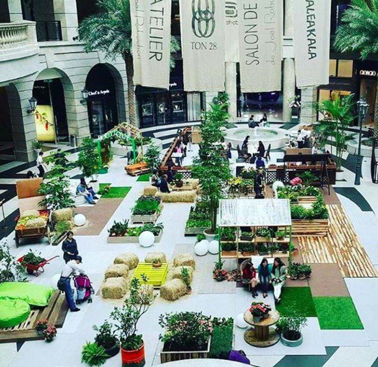 BELLAVITA 2017 Urban Garden主題，把中庭變綠意田園。圖...