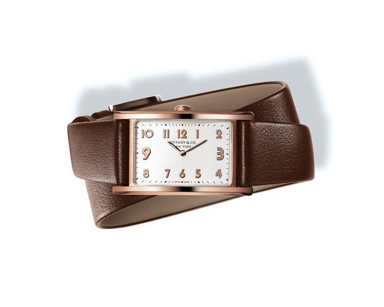 Tiffany East West 18K玫瑰金女士腕表，25萬8,000元。圖／Tiffany提供