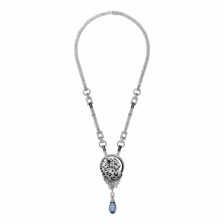 卡地亞頂級珠寶系列美洲豹藍寶石項鍊，主石約35.803克拉，參考價約7,900萬...