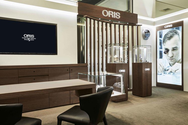 ORIS亞洲首家全新形象概念店，由瑞士原廠為台灣地區操刀監製打造嶄新空間。圖／Oris提供