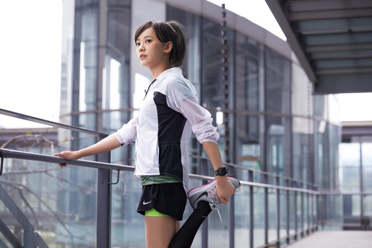 NIKE女子跑步代言人陳意涵，目前正積極接受訓練。圖／NIKE提供