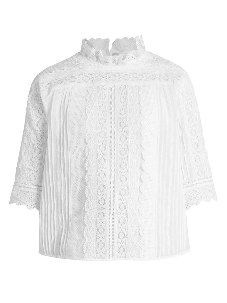 vanessabruno維多利亞風格蕾絲襯衫，售價18,680元。圖／vanessabruno提供