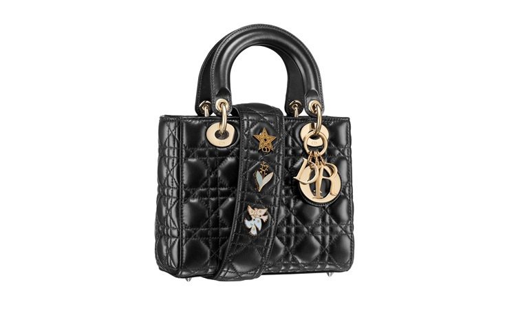 My Lady Dior Star小羊皮幸運徽章背帶手提包（大），售價110,000元。圖／DIOR提供