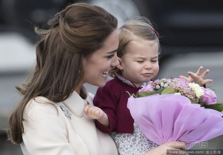 凱特王妃與女兒夏綠蒂公主。圖／達志影像